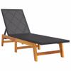 Pack 2 Uds Tumbonas De Jardín | Silla | Sillón Exterior Ratán Y Madera Maciza Acacia Marrón Y Negro Cfw131560