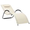 Pack 2 Uds Tumbonas De Jardín | Silla | Sillón Exterior Textilene Crema Y Gris Cfw895717