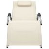 Pack 2 Uds Tumbonas De Jardín | Silla | Sillón Exterior Textilene Crema Y Gris Cfw895717