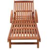 Pack 2 Uds Tumbonas De Jardín | Silla | Sillón Exterior Y Mesita Madera Maciza De Acacia Cfw369812