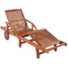 Pack 2 Uds Tumbonas De Jardín | Silla | Sillón Exterior Y Mesita Madera Maciza De Acacia Cfw369812