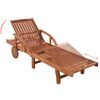 Pack 2 Uds Tumbonas De Jardín | Silla | Sillón Exterior Y Mesita Madera Maciza De Acacia Cfw369812