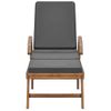 Pack 2 Uds Tumbonas De Jardín | Silla | Sillón Exterior Con Cojín Madera Maciza De Teca Gris Oscuro Cfw707695