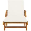 Pack 2 Uds Tumbonas De Jardín | Silla | Sillón Exterior Con Cojines Madera Maciza De Acacia 200x68x83 Cm Cfw487059