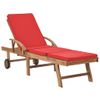 Pack 2 Uds Tumbonas De Jardín | Silla | Sillón Exterior Con Cojines Madera Maciza De Teca Rojo Cfw762383