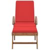 Pack 2 Uds Tumbonas De Jardín | Silla | Sillón Exterior Con Cojines Madera Maciza De Teca Rojo Cfw762383