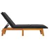 Pack 2 Uds Tumbonas De Jardín | Silla | Sillón Exterior Con Cojines Ratán Sintético Madera Maciza Acacia Cfw921186