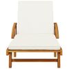 Pack 2 Uds Tumbonas De Jardín | Silla | Sillón Exterior Con Mesa Madera Maciza De Acacia Cfw637871