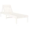 Pack 2 Uds Tumbonas De Jardín | Silla | Sillón Exterior Con Mesa Madera Maciza De Pino Blanco Cfw654248