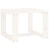 Pack 2 Uds Tumbonas De Jardín | Silla | Sillón Exterior Con Mesa Madera Maciza De Pino Blanco Cfw654248