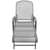 Pack 2 Uds Tumbonas De Jardín | Silla | Sillón Exterior Con Mesita Acero Gris Antracita Cfw796514