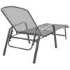 Pack 2 Uds Tumbonas De Jardín | Silla | Sillón Exterior Con Mesita Acero Gris Antracita Cfw796514