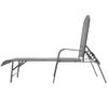 Pack 2 Uds Tumbonas De Jardín | Silla | Sillón Exterior Con Mesita Acero Gris Antracita Cfw796514