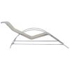 Pack 2 Uds Tumbonas De Jardín | Silla | Sillón Exterior Con Mesita Aluminio Color Crema Cfw190144