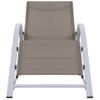 Pack 2 Uds Tumbonas De Jardín | Silla | Sillón Exterior Con Mesita Aluminio Gris Taupe Cfw990586