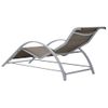 Pack 2 Uds Tumbonas De Jardín | Silla | Sillón Exterior Con Mesita Aluminio Gris Taupe Cfw990586