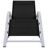 Pack 2 Uds Tumbonas De Jardín | Silla | Sillón Exterior Con Mesita Aluminio Negro Cfw657987