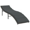 Pack 2 Uds Tumbonas De Jardín | Silla | Sillón Exterior Con Mesita Ratán Sintético Gris Cfw456418