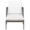 Pack 2 Uds Tumbonas De Jardín | Silla | Sillón Exterior Con Mesita Ratán Sintético Marrón Cfw288220