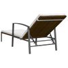 Pack 2 Uds Tumbonas De Jardín | Silla | Sillón Exterior Con Mesita Ratán Sintético Marrón Cfw288220