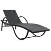 Pack 2 Uds Tumbonas De Jardín | Silla | Sillón Exterior Con Mesita Ratán Sintético Negro Cfw996091