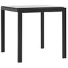 Pack 2 Uds Tumbonas De Jardín | Silla | Sillón Exterior Con Mesita Ratán Sintético Textilene Negro Cfw701072