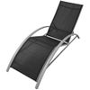 Tumbonas De Jardín | Silla | Sillón Exterior Con Mesita Aluminio Negro Cfw972180