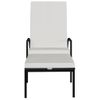 Pack 2 Uds Tumbonas De Jardín | Silla | Sillón Exterior Con Reposapiés Ratán Sintético Negro Cfw304663