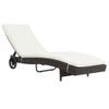 Pack 2 Uds Tumbonas De Jardín | Silla | Sillón Exterior Con Ruedas Y Cojines Ratán Sintético Marrón Cfw692881