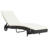 Pack 2 Uds Tumbonas De Jardín | Silla | Sillón Exterior Con Ruedas Y Cojines Ratán Sintético Negro Cfw372328