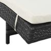 Pack 2 Uds Tumbonas De Jardín | Silla | Sillón Exterior Con Ruedas Y Cojines Ratán Sintético Negro Cfw372328