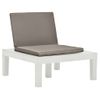 Pack 2 Uds Tumbonas De Jardín | Silla | Sillón Exterior Con Cojines Plástico Blanco Cfw794721