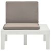 Pack 2 Uds Tumbonas De Jardín | Silla | Sillón Exterior Con Cojines Plástico Blanco Cfw794721