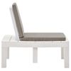 Pack 2 Uds Tumbonas De Jardín | Silla | Sillón Exterior Con Cojines Plástico Blanco Cfw794721