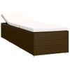 Pack 3 Uds Tumbonas De Jardín | Silla | Sillón Exterior Y Mesita Ratán Sintético Marrón Cfw253668