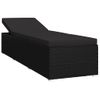 Pack 3 Uds Tumbonas De Jardín | Silla | Sillón Exterior Y Mesita Ratán Sintético Negro Cfw341745