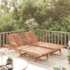 Pack 2 Uds Tumbonas De Jardín | Silla | Sillón Exterior De Madera Maciza De Acacia Cfw752424