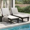 Pack 2 Uds Tumbonas De Jardín | Silla | Sillón Exterior De Polipropileno Negro 155x58x83 Cm Cfw277507