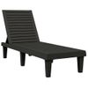 Pack 2 Uds Tumbonas De Jardín | Silla | Sillón Exterior De Polipropileno Negro 155x58x83 Cm Cfw277507