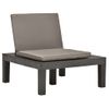 Pack 2 Uds Tumbonas De Jardín | Silla | Sillón Exterior Con Cojines Plástico Gris Antracita Cfw683223