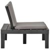 Pack 2 Uds Tumbonas De Jardín | Silla | Sillón Exterior Con Cojines Plástico Gris Antracita Cfw683223