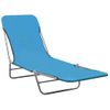 Pack 2 Uds Tumbonas De Jardín | Silla | Sillón Exterior Plegables Acero Y Tela Azul Cfw550128