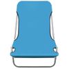 Pack 2 Uds Tumbonas De Jardín | Silla | Sillón Exterior Plegables Acero Y Tela Azul Cfw550128