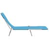 Pack 2 Uds Tumbonas De Jardín | Silla | Sillón Exterior Plegables Acero Y Tela Azul Cfw550128