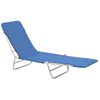 Pack 2 Uds Tumbonas De Jardín | Silla | Sillón Exterior Plegables Acero Y Tela Azul Cfw489467