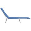 Pack 2 Uds Tumbonas De Jardín | Silla | Sillón Exterior Plegables Acero Y Tela Azul Cfw489467