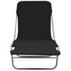 Pack 2 Uds Tumbonas De Jardín | Silla | Sillón Exterior Plegables Acero Y Tela Negras Cfw776291