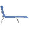 Pack 2 Uds Tumbonas De Jardín | Silla | Sillón Exterior Plegables Acero Y Textilene Azul Cfw470430