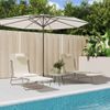 Pack 2 Uds Tumbonas De Jardín | Silla | Sillón Exterior Plegables Acero Y Textilene Color Crema Cfw660905