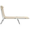 Pack 2 Uds Tumbonas De Jardín | Silla | Sillón Exterior Plegables Acero Y Textilene Color Crema Cfw660905